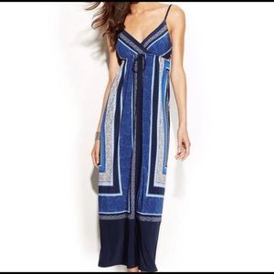 I.N.C. Illusion Scarf Spaghetti Strap Maxi Dress